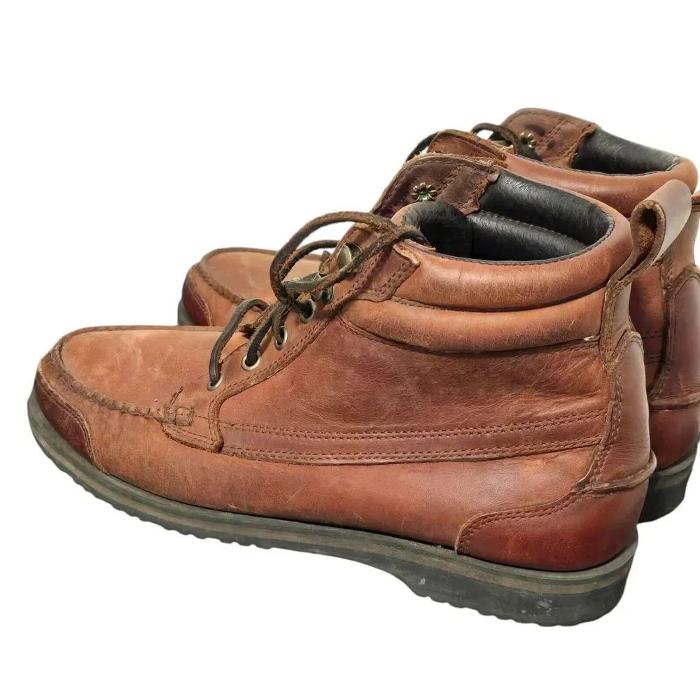 RJ Colt Brown Leather Mens Nomad Chukka‎ Ankle Boots Size 8